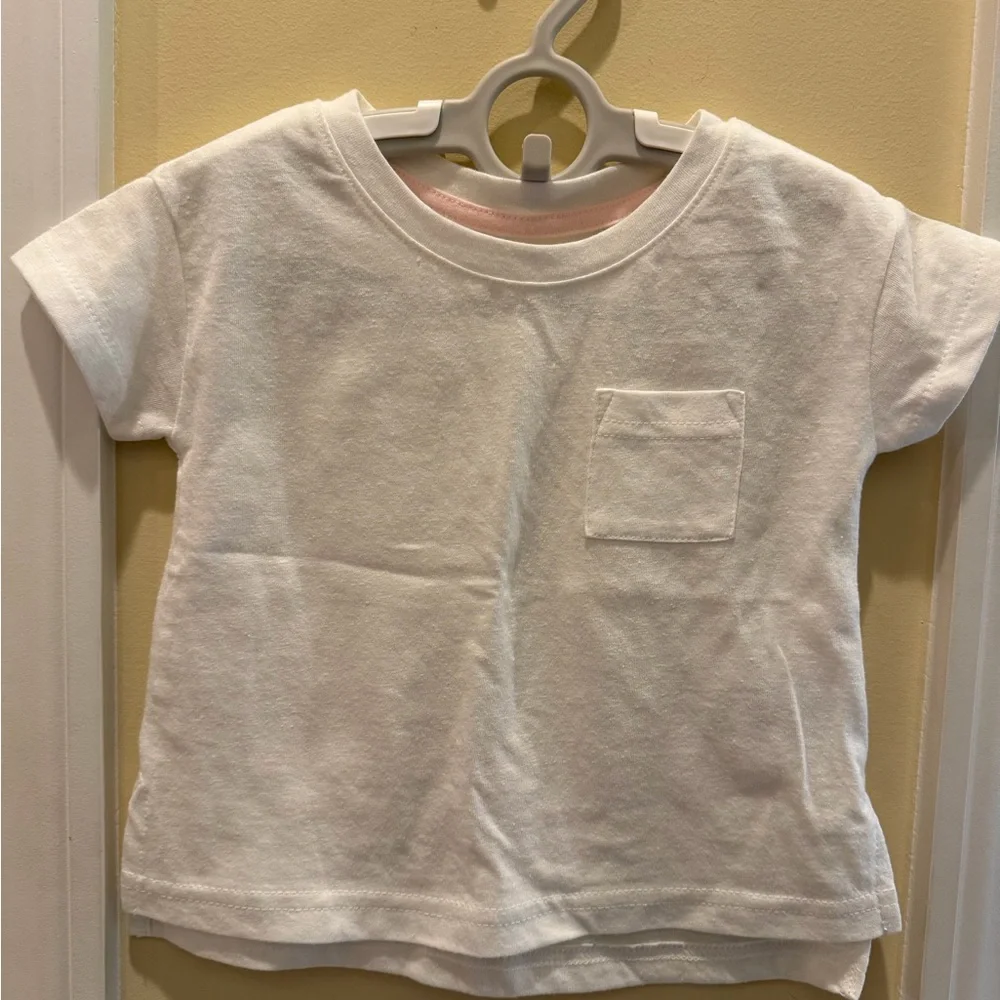 Baby GAP Girls Purple Plaid Shirt and Old Navy Layering Tee Shirt